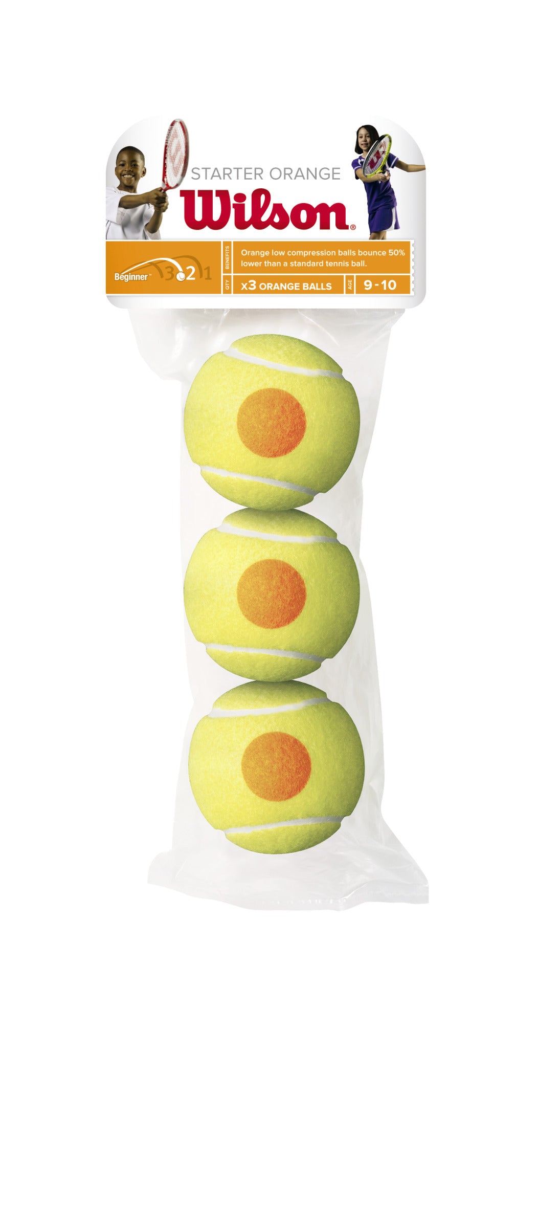 Buy Starter Orange Tennis Balls - 3 Ball Pack online - Wilson NZ