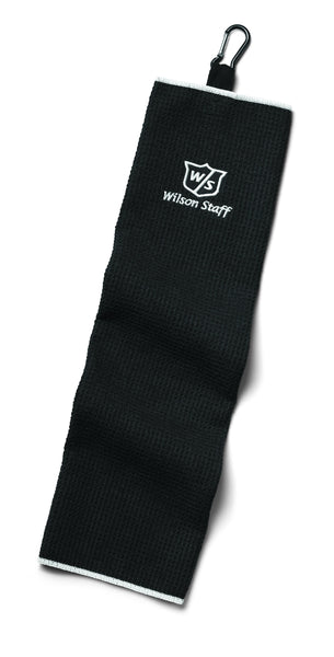 Wilson Staff Tri-Fold Golf Towel - Black Wilson Staff Tri-Fold Golf Towel - Black